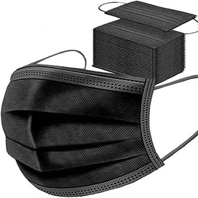 black surgical masks